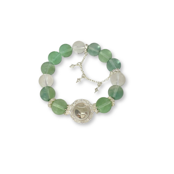 Green Rutilated Crystals Bracelet