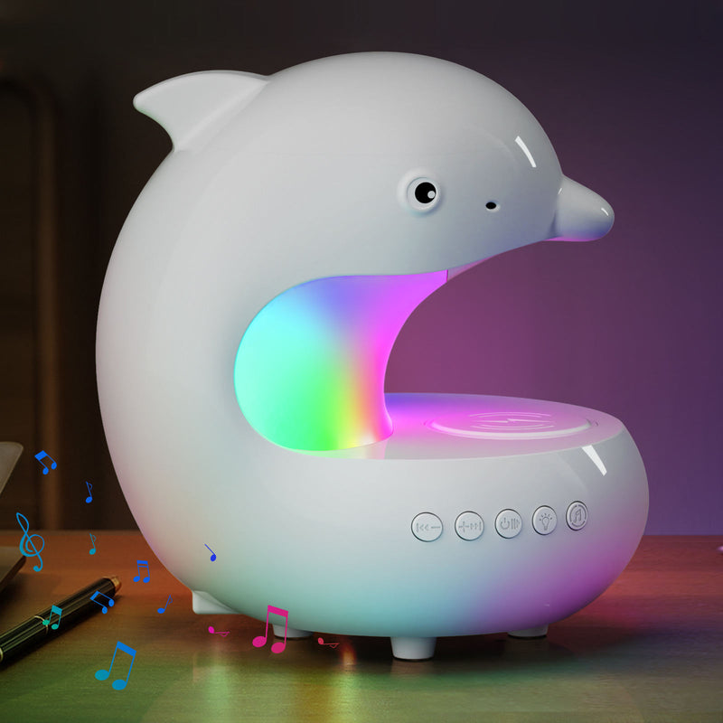 Whale LED Wireless Charger & Phone Stand — Desktop Night Light