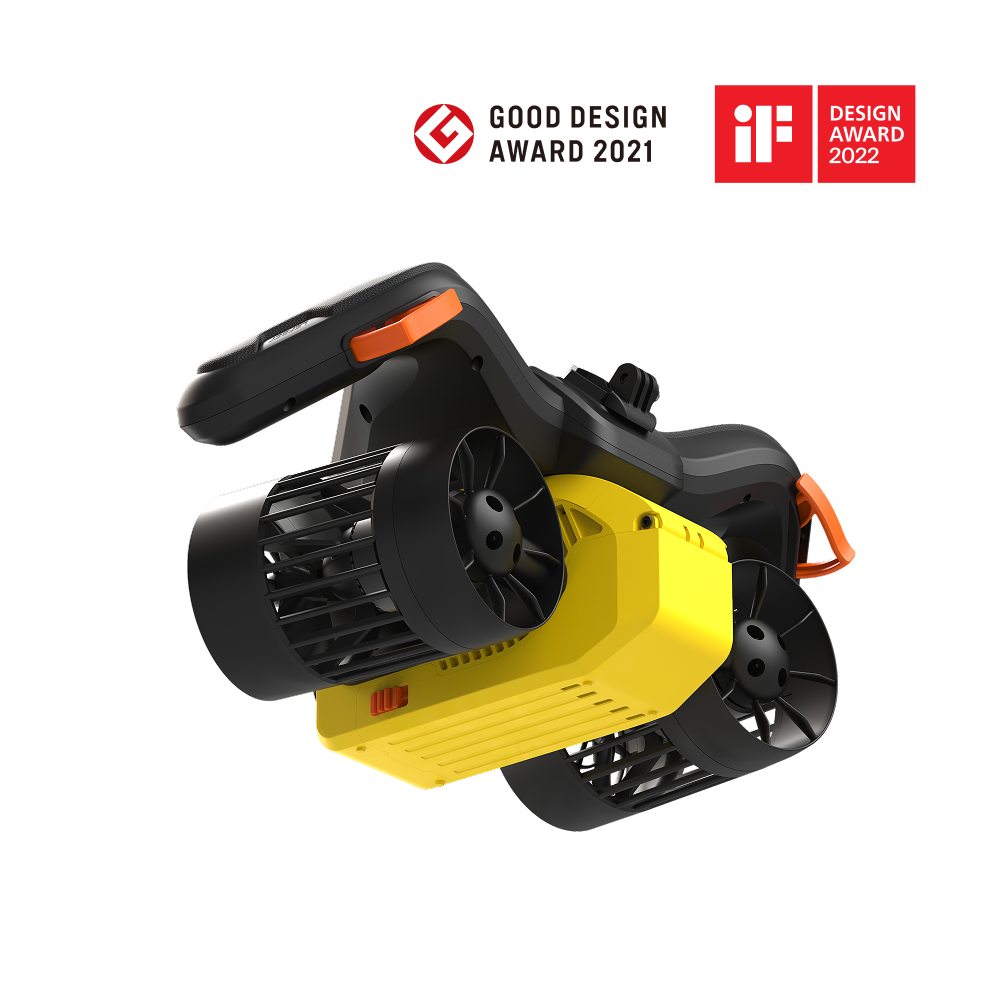 Yellow LEFEET C1 twin-motor underwater scooter