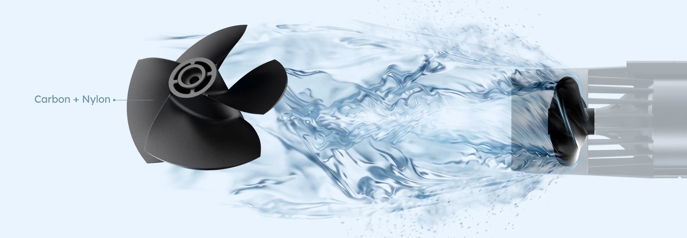 LEFEET underwater scooter propeller and water-flow detail